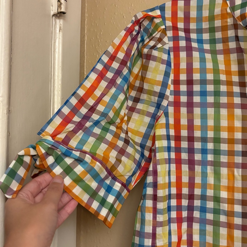 LaRoque Colorful Multi-Check Button-Up Shirt - Picture 2 of 11